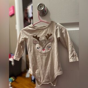 Garanimals Beige Reindeer Onesie